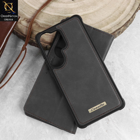 Samsung Galaxy S26 Ultra Cover - Black - CaseMe Premium High Quality Deattachable Super Magnetic Flip Case With Card Holding Slots