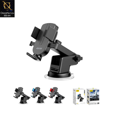 ASPOR A570 Car Phone Holder – 360° Rotatable Telescopic Suction Cup Mount for Dashboard & Windshield, Universal Mobile Stand