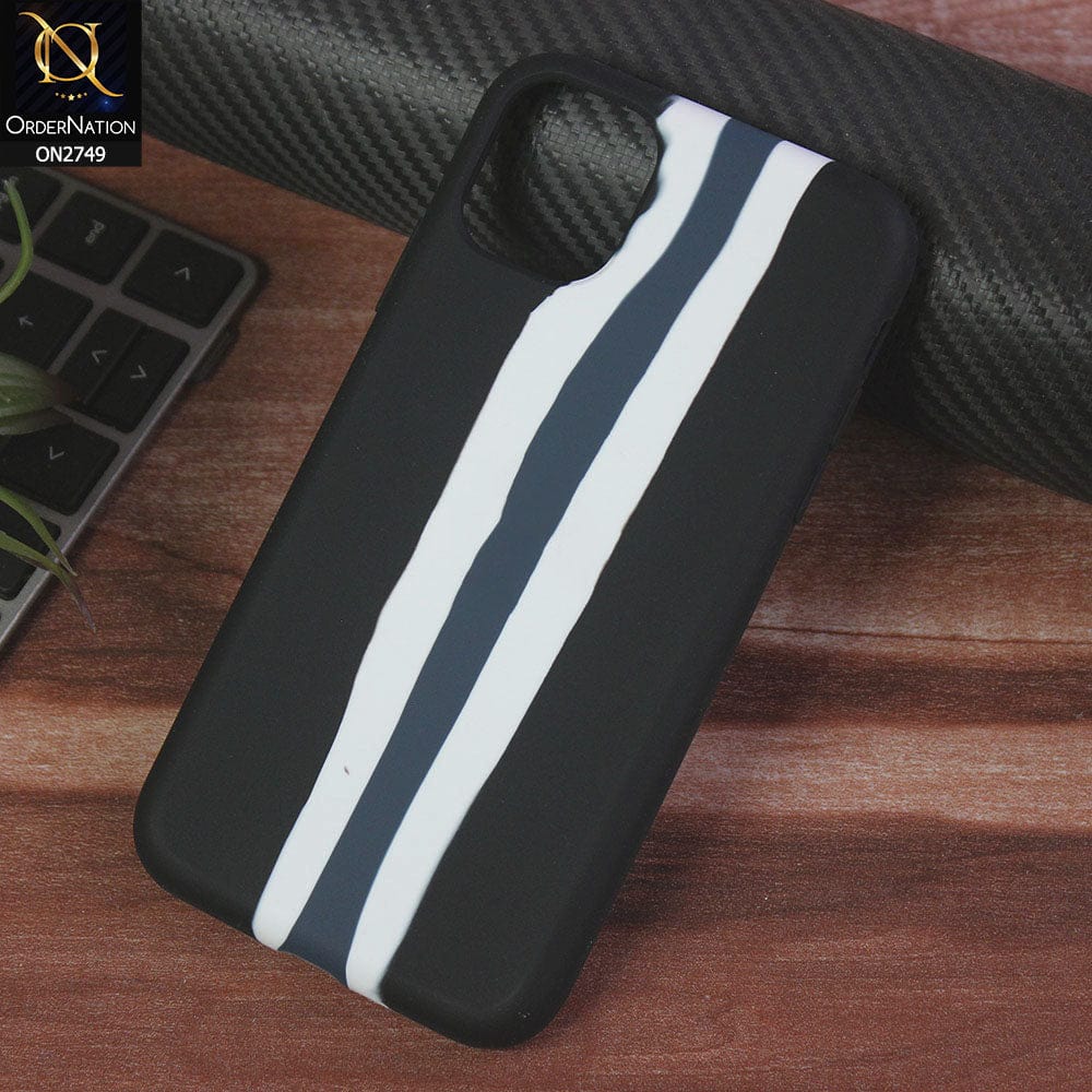 iPhone 11 Cover - Black - Rainbow Series Liquid Soft Silicon Case