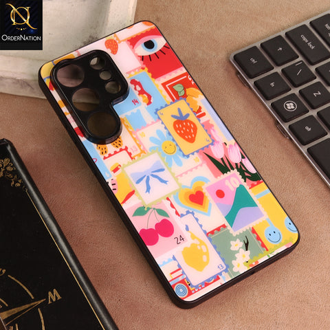 Samsung Galaxy S26 Ultra Cover - Colorful Stamp Collage Premium Glass Phone Case