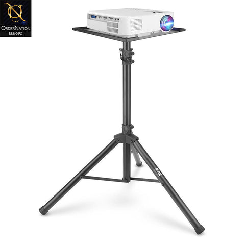 Portable Adjustable Laptop & Projector Tripod Stand 28–41 Inch – Foldable Heavy Duty Stable Stand with Tray for Laptop, Projector & DJ Equipment