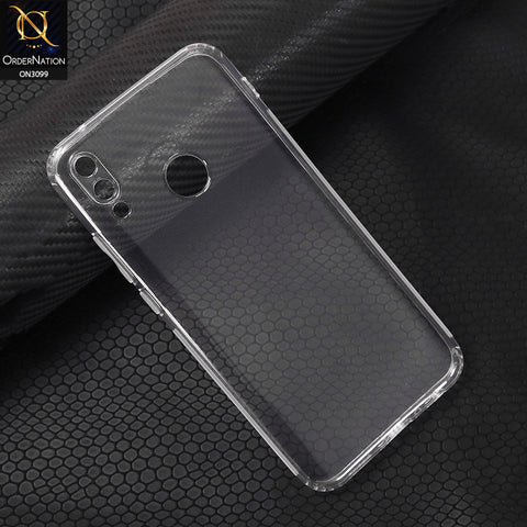 Huawei Y9 2019 Cover - Transparent -  Soft 4D Design Shockproof Silicone Transparent Clear Camera Protection Case