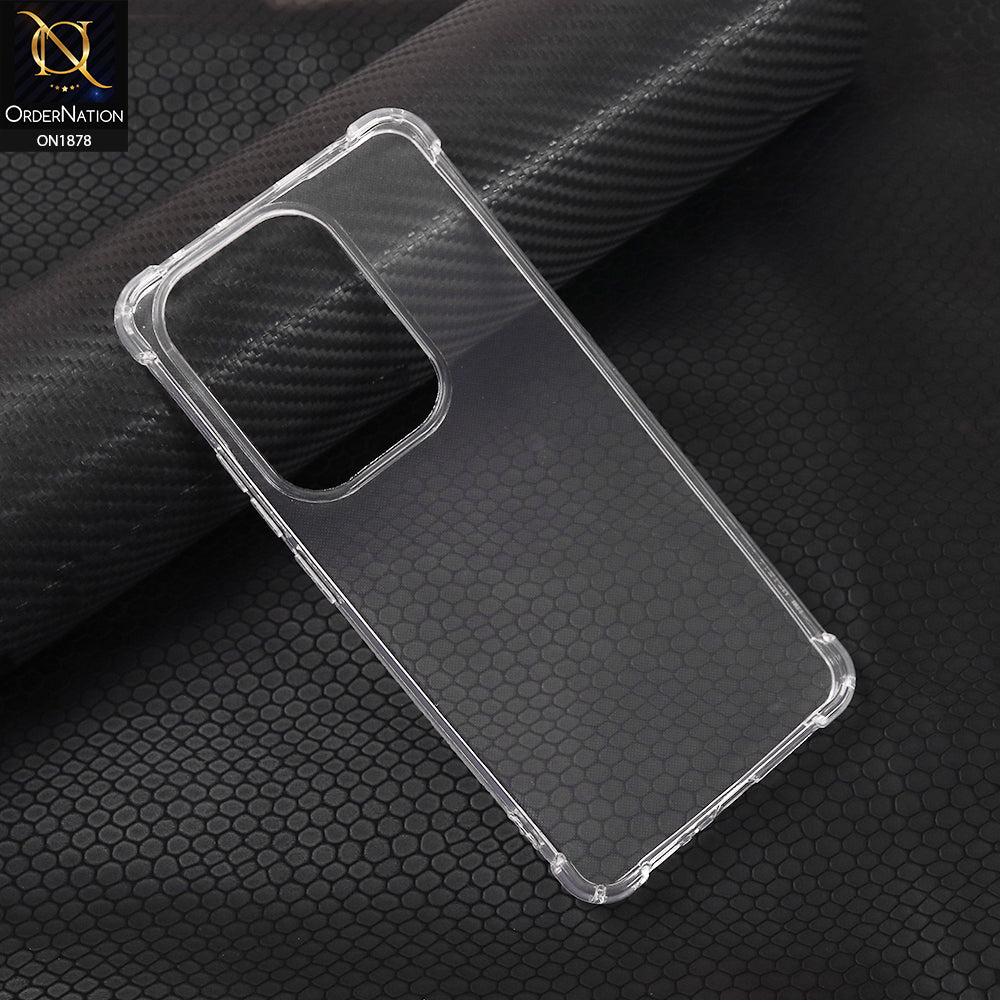 Xiaomi Poco M6 Pro 4G Cover - Soft 4D Design Shockproof Silicone Transparent Clear Camera Protection Case
