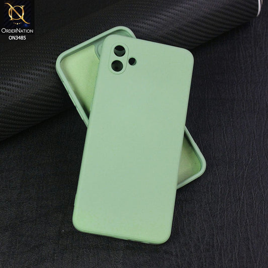 Samsung Galaxy A04 Cover - Light Green - ONation Silica Gel Series - HQ Liquid Silicone Elegant Colors Camera Protection Soft Case