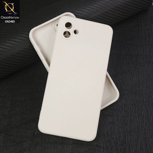 Samsung Galaxy M13 5G Cover - Off-White (Not Pure White) - ONation Silica Gel Series - HQ Liquid Silicone Elegant Colors Camera Protection Soft Case