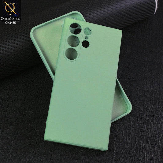 Samsung Galaxy S23 Ultra 5G Cover - Light Green - ONation Silica Gel Series - HQ Liquid Silicone Elegant Colors Camera Protection Soft Case