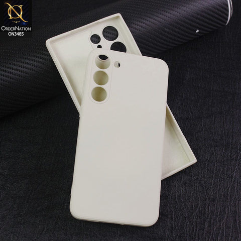 Samsung Galaxy S23 Plus 5G Cover - Off-White (Not Pure White) - ONation Silica Gel Series - HQ Liquid Silicone Elegant Colors Camera Protection Soft Case