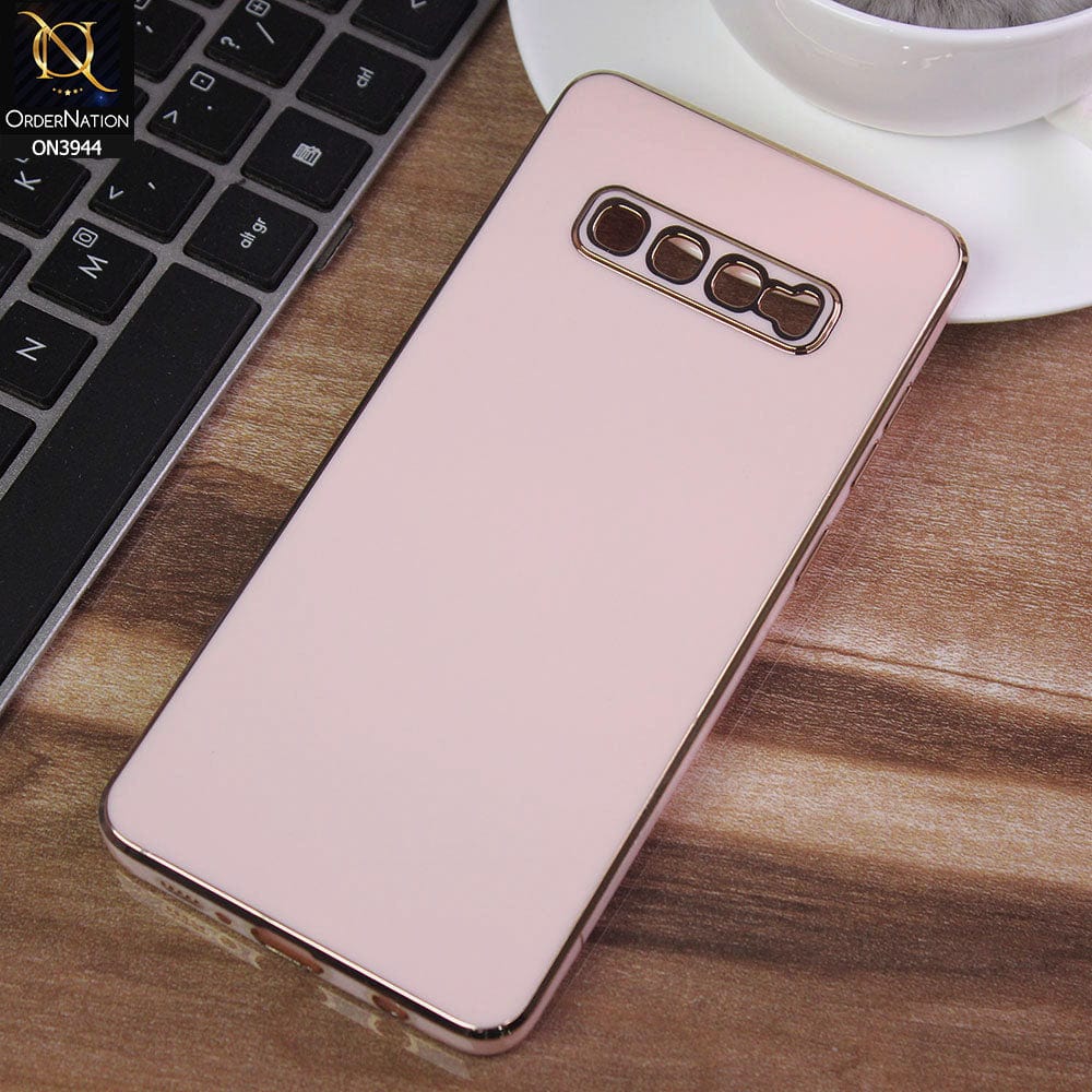 Samsung Galaxy S10 Plus Cover - Pink - Electroplating Silk Shiny Soft Case With Camera Protection