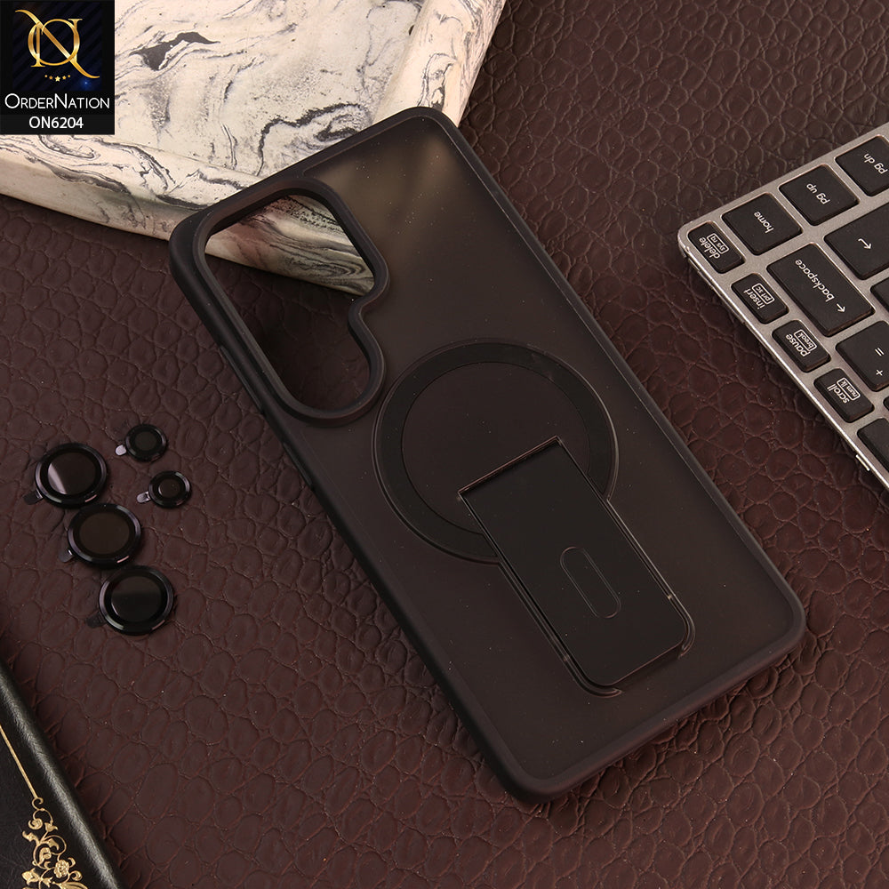 Samsung Galaxy S26 Ultra Cover - Black - Hybrid Phone Case with Foldable Stand Camera Protection & Lens