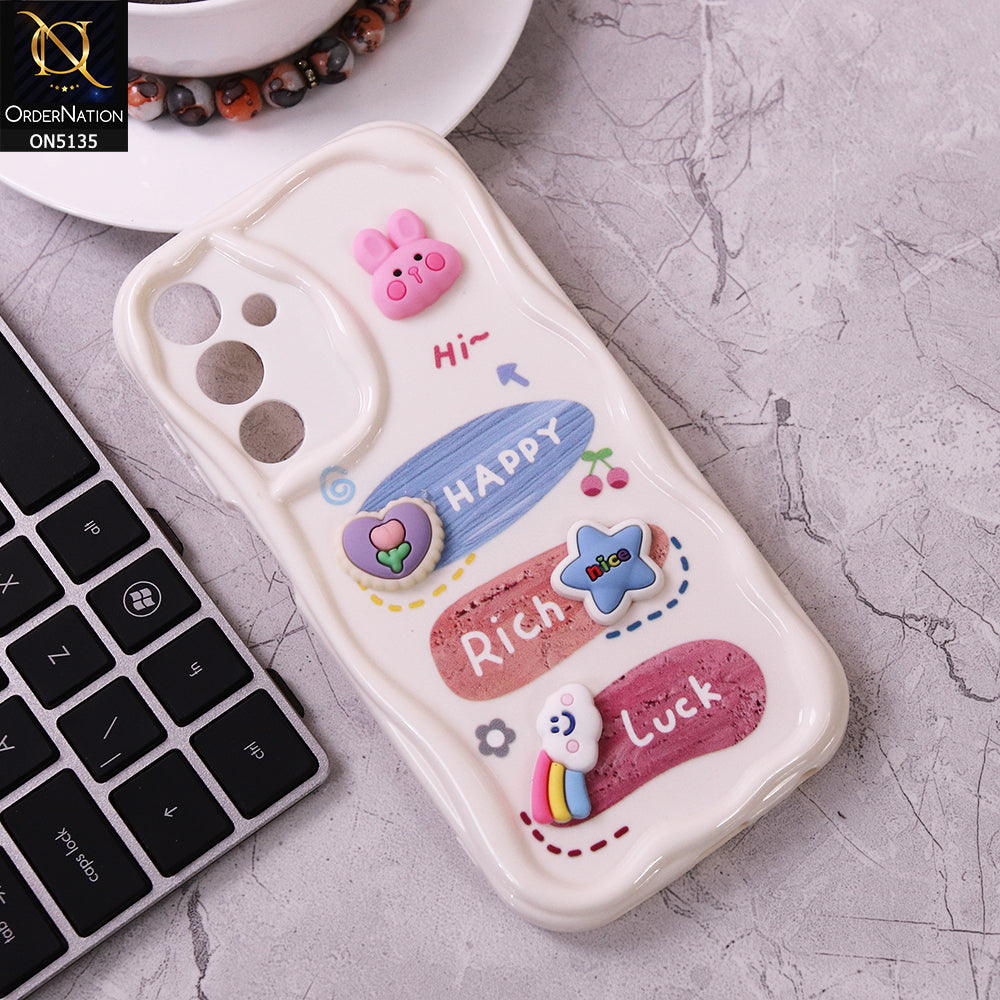 Samsung Galaxy A25 5G Cover - Design 6 - Cute 3D Cartoon Soft Silicon Helix Soft Borders Camera Protection Case