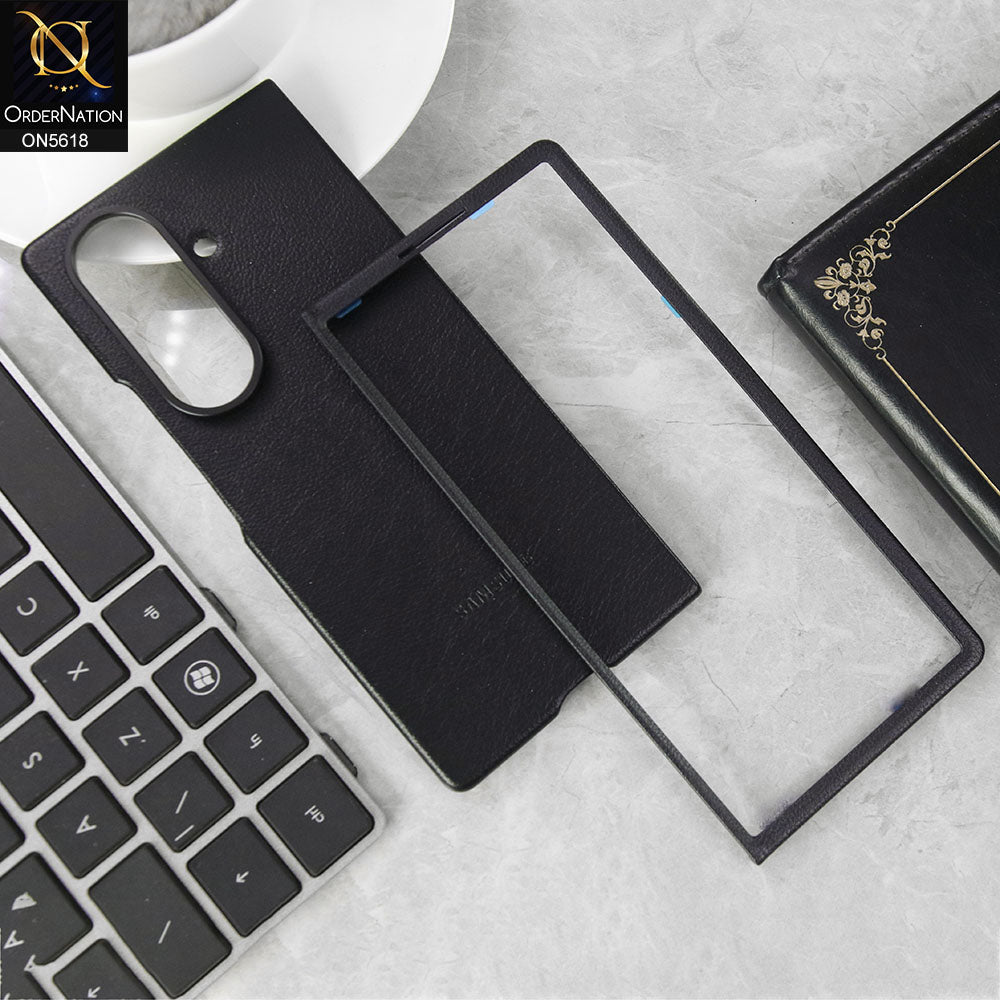 Samsung Galaxy Z Fold 7 Cover - Black -  Kindsuit Premium Soft Leather Slim Case