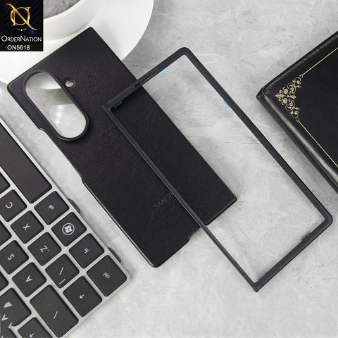 Samsung Galaxy Z Fold 7 Cover - Black -  Kindsuit Premium Soft Leather Slim Case