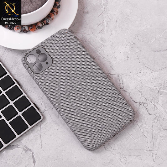 IPhone 11 Pro Max Cover - Light Gray - V2 Jeans Texture PC Case With Camera Protection
