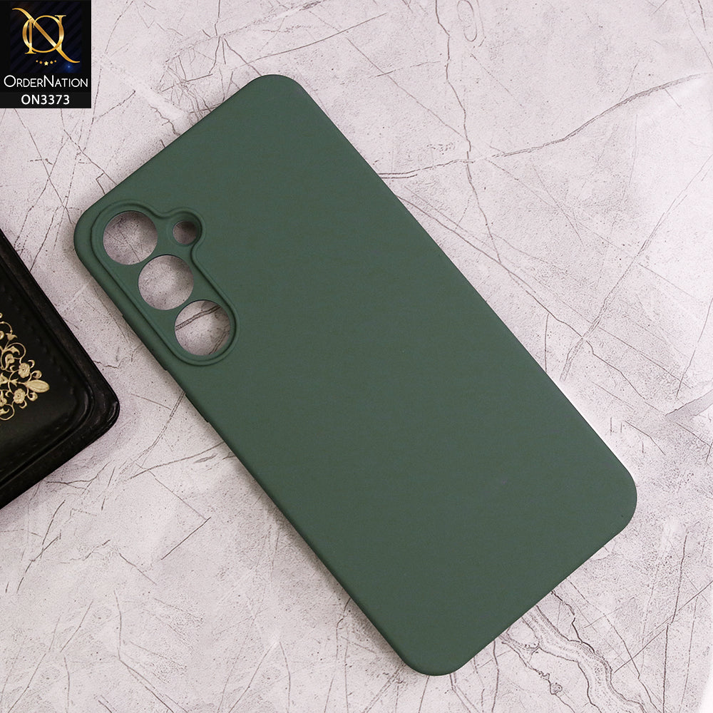 Samsung Galaxy A55 Cover - Weed Green - Soft Shockproof Sillica Gel Camera Protection Case