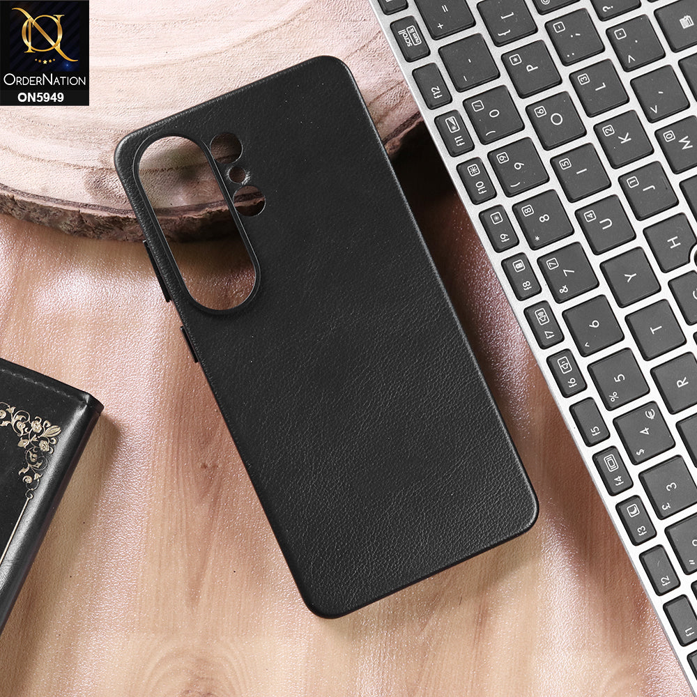 Samsung Galaxy S26 Ultra Cover - Black -  New Premium High Grade Quality Leather Textured Case