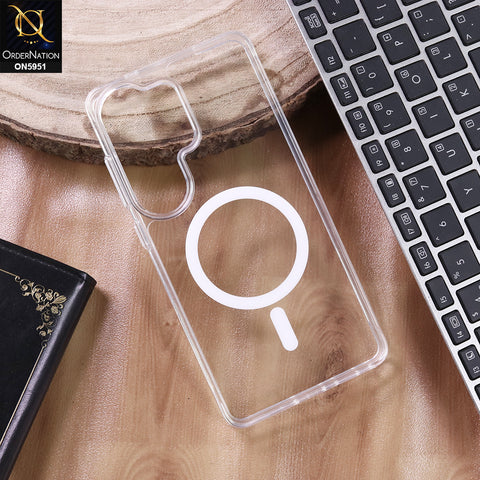 Samsung Galaxy S26 Ultra Cover - Transparent - New High Quality Soft Bordered Clear Case With Magsafe