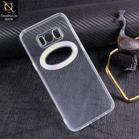 Samsung Galaxy S8 Plus Cover - Transparent - New Gradient Shaded Logo Hole Camera Lense Protection Soft Silicon Case