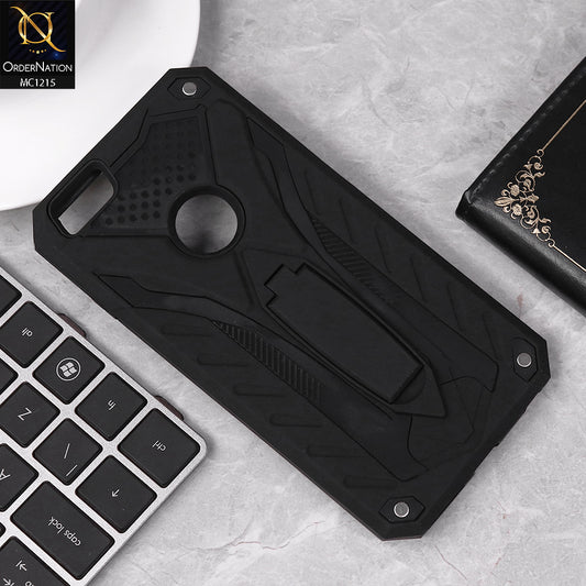 iPhone 6s Plus / 6 Plus Cover - Black - Luxury Hybrid Shockproof Stand Case