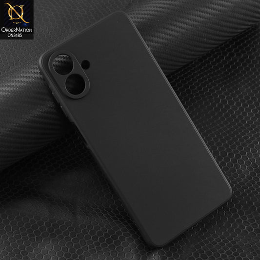 Samsung Galaxy F07 Cover - Black - ONation Silica Gel Series - HQ Liquid Silicone Elegant Colors Camera Protection Soft Case