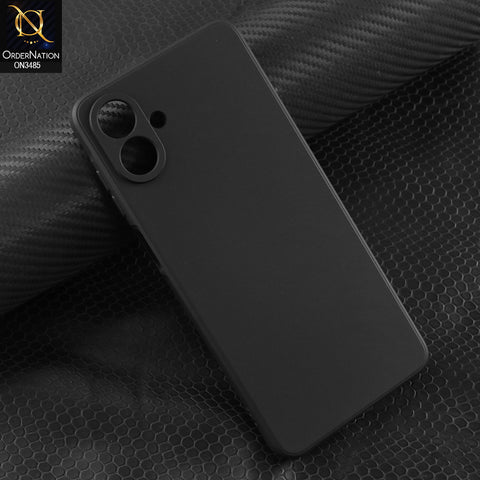 Samsung Galaxy A07 4G Cover - Black - ONation Silica Gel Series - HQ Liquid Silicone Elegant Colors Camera Protection Soft Case