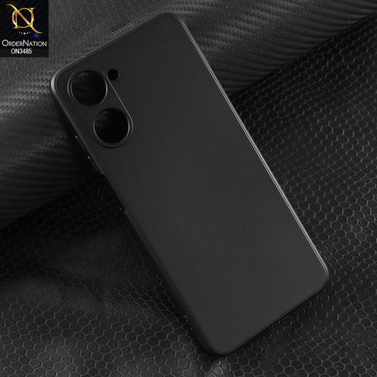 Realme 10 Cover - Black - ONation Silica Gel Series - HQ Liquid Silicone Elegant Colors Camera Protection Soft Case