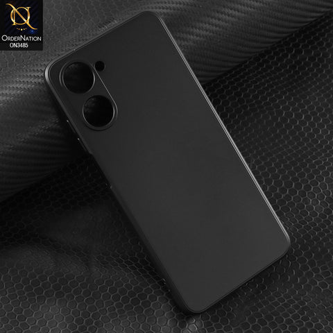 Realme 10 Cover - Black - ONation Silica Gel Series - HQ Liquid Silicone Elegant Colors Camera Protection Soft Case