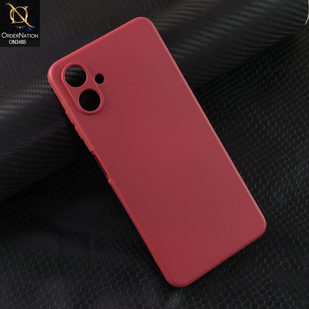 Samsung Galaxy A06 Cover - Red - ONation Silica Gel Series - HQ Liquid Silicone Elegant Colors Camera Protection Soft Case