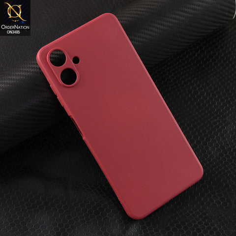 Samsung Galaxy A06 Cover - Red - ONation Silica Gel Series - HQ Liquid Silicone Elegant Colors Camera Protection Soft Case