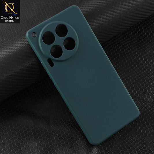 Tecno Camon 30 Cover - Dark Green - ONation Silica Gel Series - HQ Liquid Silicone Elegant Colors Camera Protection Soft Case