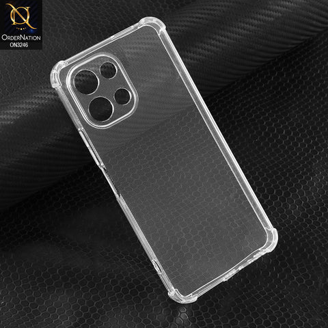 Tecno Spark Go 3 - Transparent -  Soft 4D Design Shockproof Silicone Transparent Clear Camera Protection Case