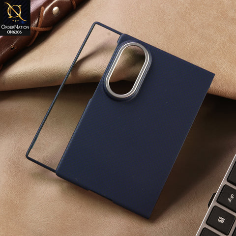 Samsung Galaxy Z Fold 8 Cover - Blue - New Premium Quality - X-LEVEL-MARS COLLECTION - Carbon Fiber Back Magnetic Case