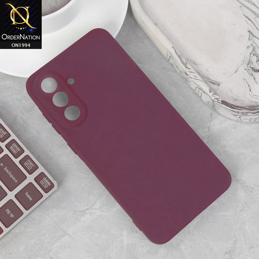 Samsung Galaxy A36 - Maroon-  Matte Shockproof Sillica Gel Soft Case