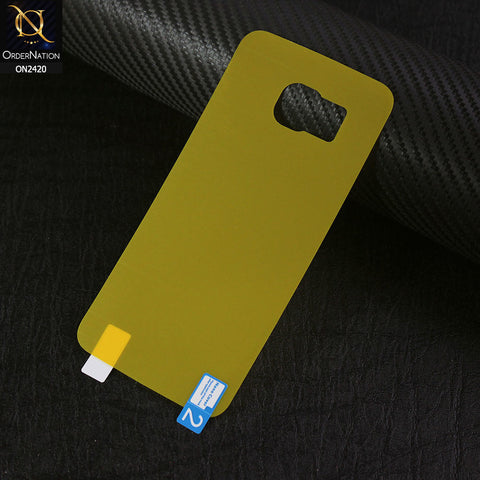 Samsung Galaxy S6 Edge Plus Protector Cover - Transparent Hydro Jell Skin Film Unbreakable Back Protector Sheet