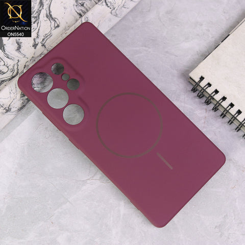 Samsung Galaxy S25 Ultra Cover - Maroon - New Premium High Quality Matte Sillica Gel Soft Case
