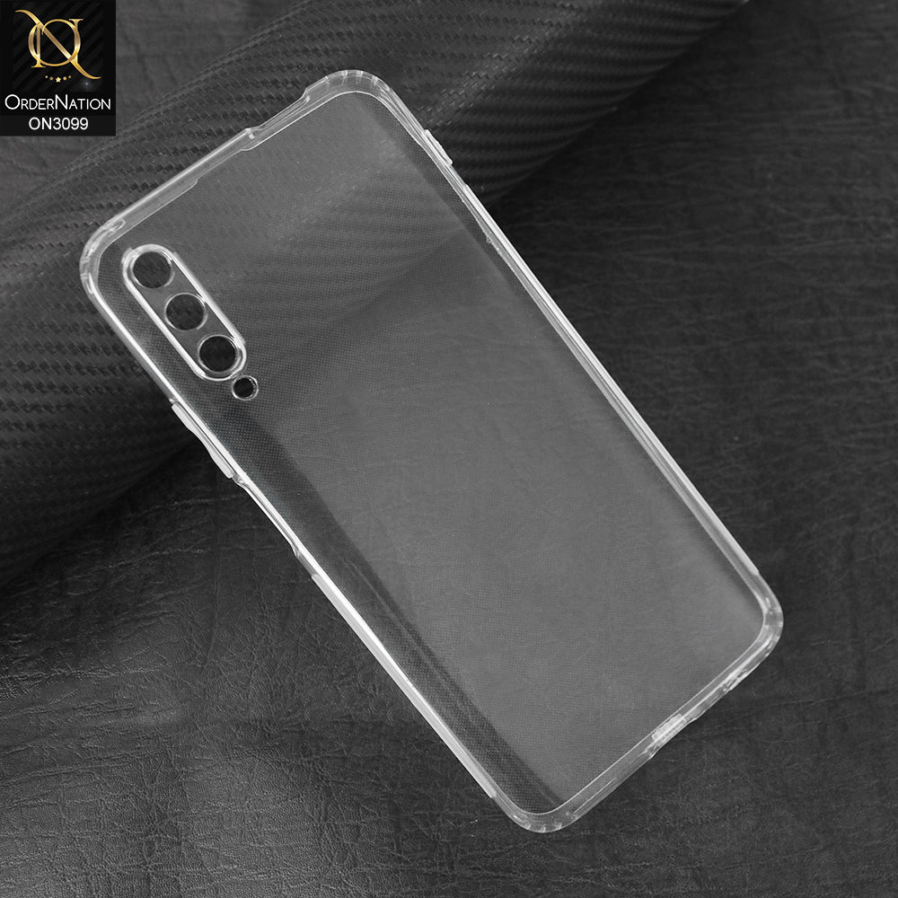 Huawei Y9s Cover - Transparent - Soft 4D Design Shockproof Silicone Transparent Clear Camera Protection Case