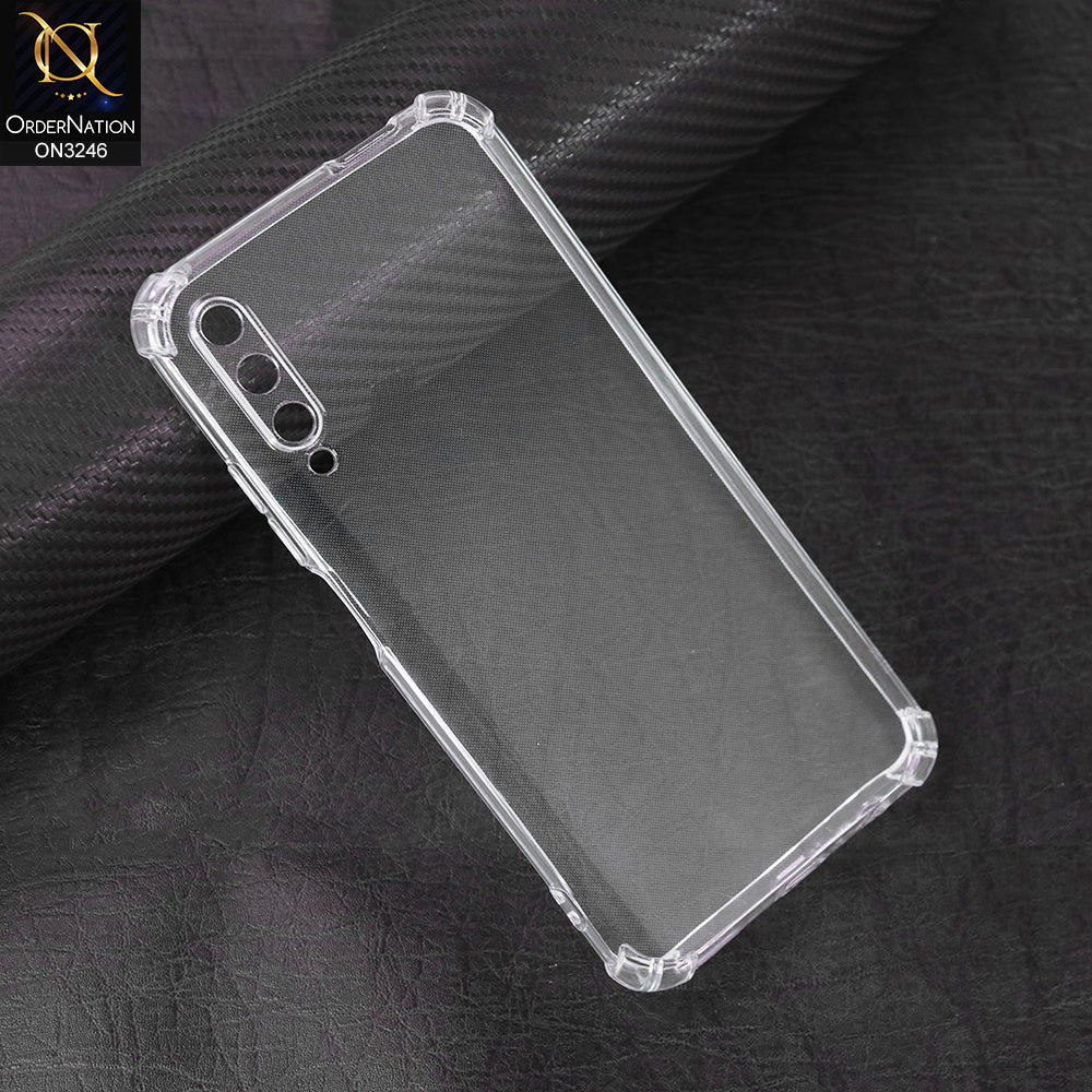 Huawei Y9s Cover - Transparent - Soft 4D Design Shockproof Silicone Transparent Clear Camera Protection Case