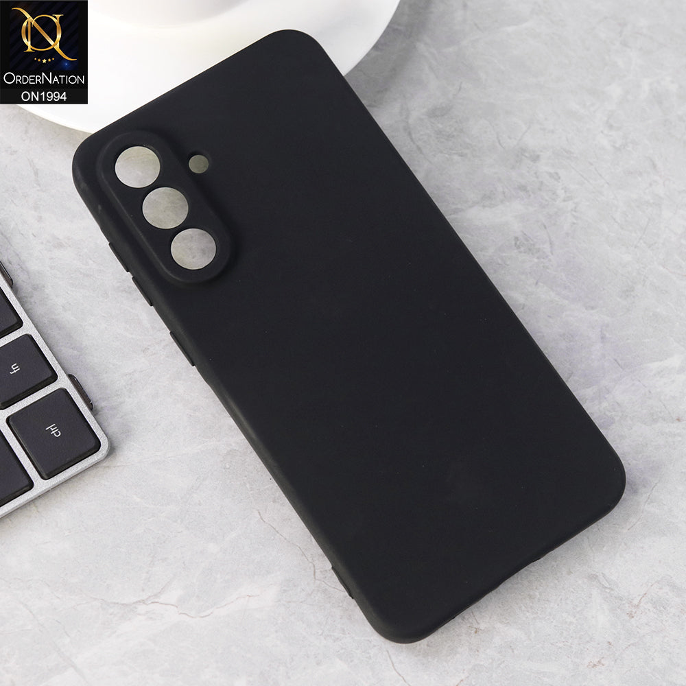 Samsung Galaxy A56 - Black-  Matte Shockproof Sillica Gel Soft Case