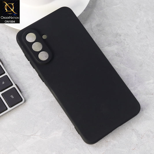 Samsung Galaxy A56 - Black-  Matte Shockproof Sillica Gel Soft Case