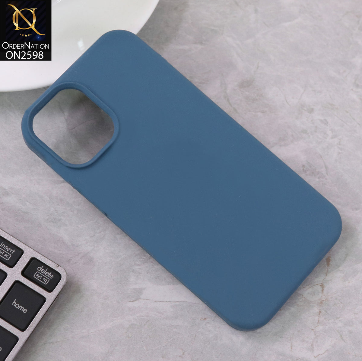 iPhone 12 Mini - Blue - HQ Silica Gel Silicon Shockproof Matte Soft Case