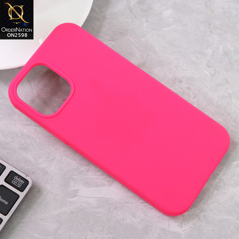 iPhone 12 Pro  Cover- Pink - HQ Silica Gel Silicon Shockproof Matte Soft Case