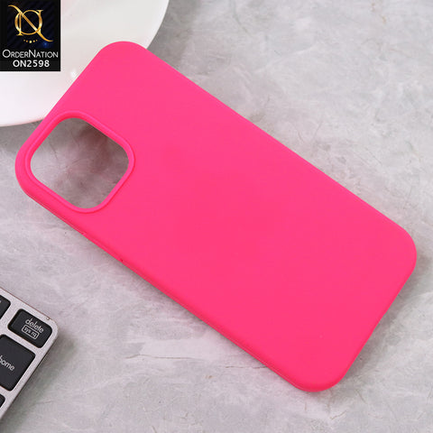 iPhone 12 Pro  Cover- Pink - HQ Silica Gel Silicon Shockproof Matte Soft Case