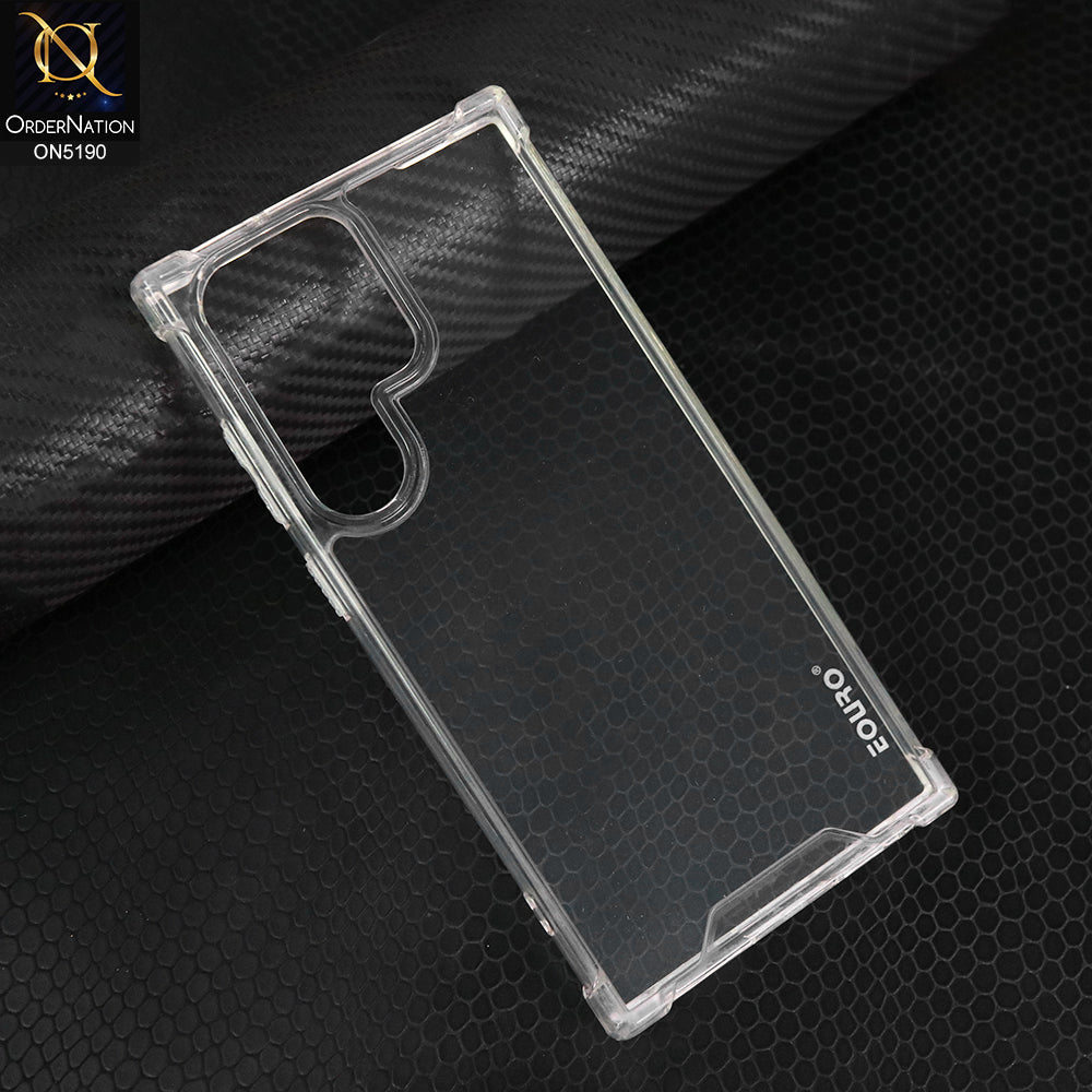 Samsung Galaxy S23 Ultra 5G Cover - Transparent - EOURO Shock Resistant Soft Silicone Camera Protection Case