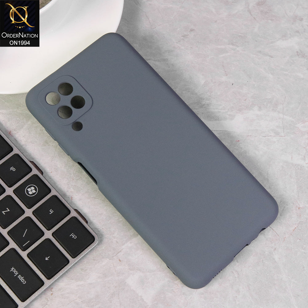 Samsung Galaxy A12 Nacho Cover - Gray - Matte Shockproof Sillica Gel Soft Case