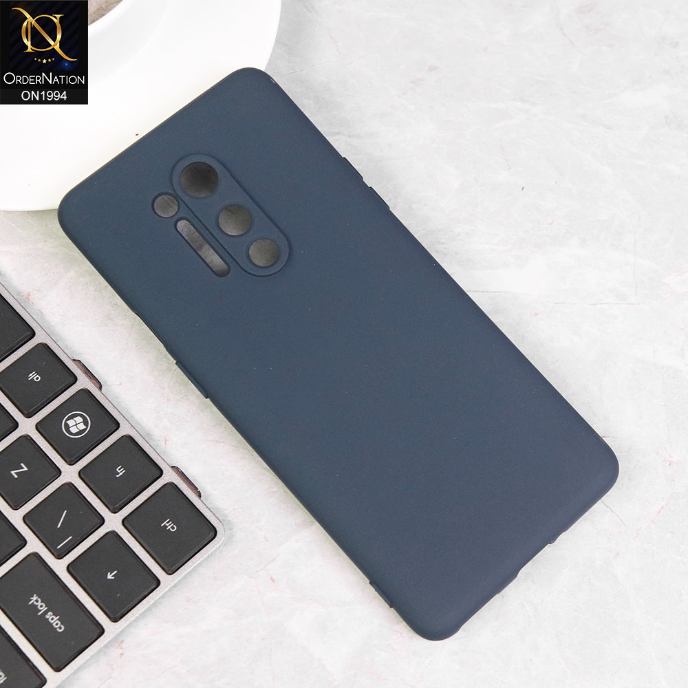 OnePlus 8 Pro Cover - Midnight Blue - Matte Shockproof Sillica Gel Soft Case