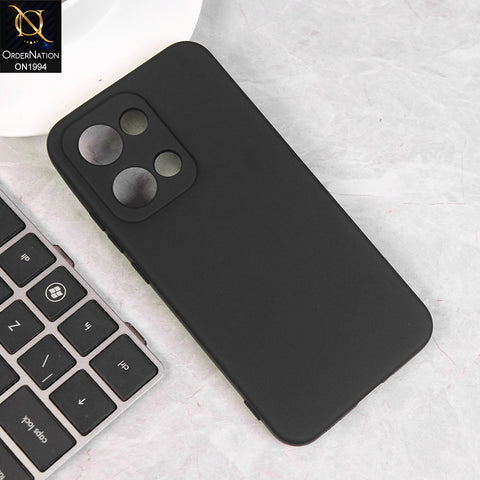 Oppo Reno 13 Cover - Black -  Matte Shockproof Sillica Gel Soft Case