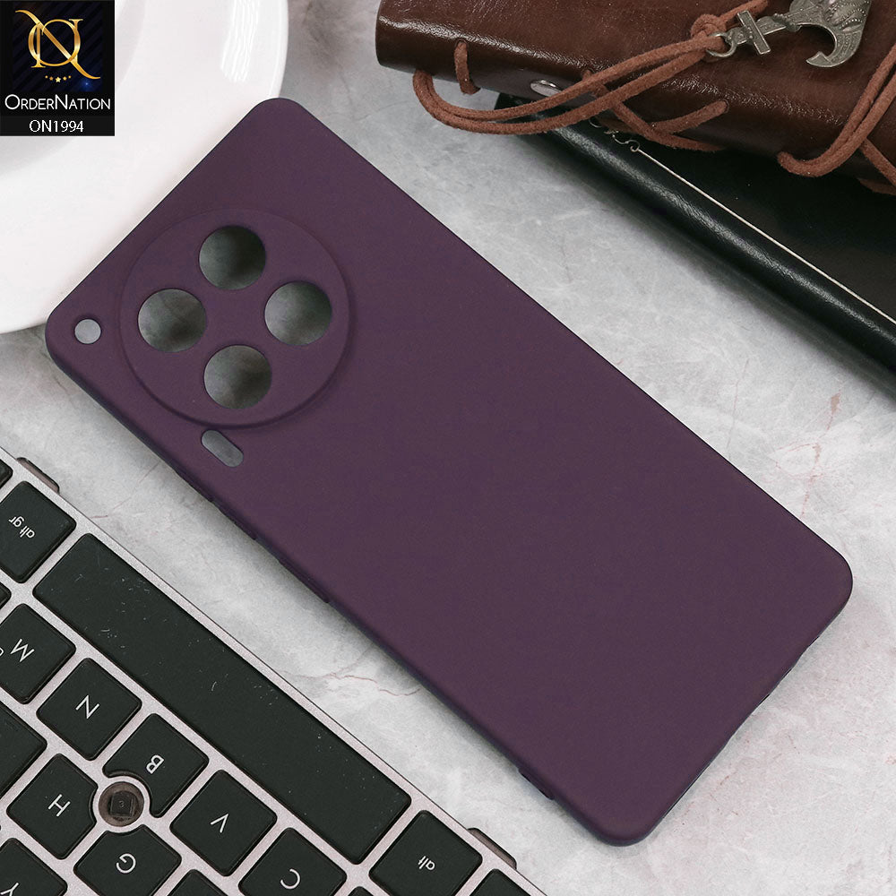 Tecno Camon 30 Cover - Purple - Matte Shockproof Sillica Gel Soft Case