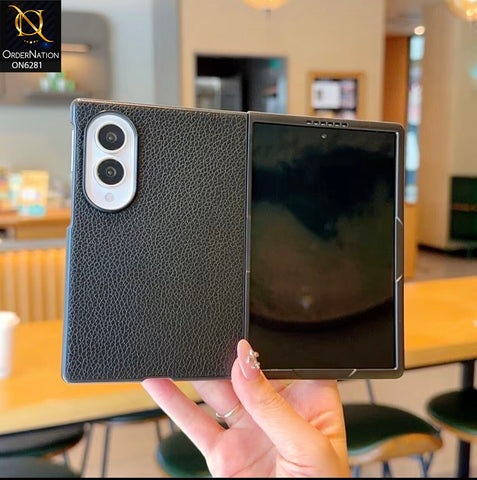 Samsung Galaxy Z Fold 8 Cover - Black - Premium Folio Case with Textured Leather Finish, Dual Camera Protection, Foldable Stand Design and Full Edge Protection