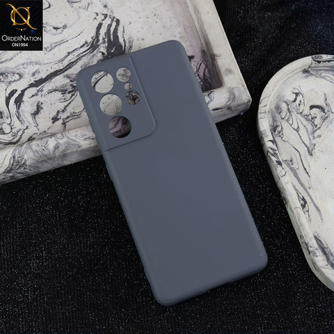 Samsung Galaxy S21 Ultra 5G Cover - Grey -  Matte Shockproof Sillica Gel Soft Case