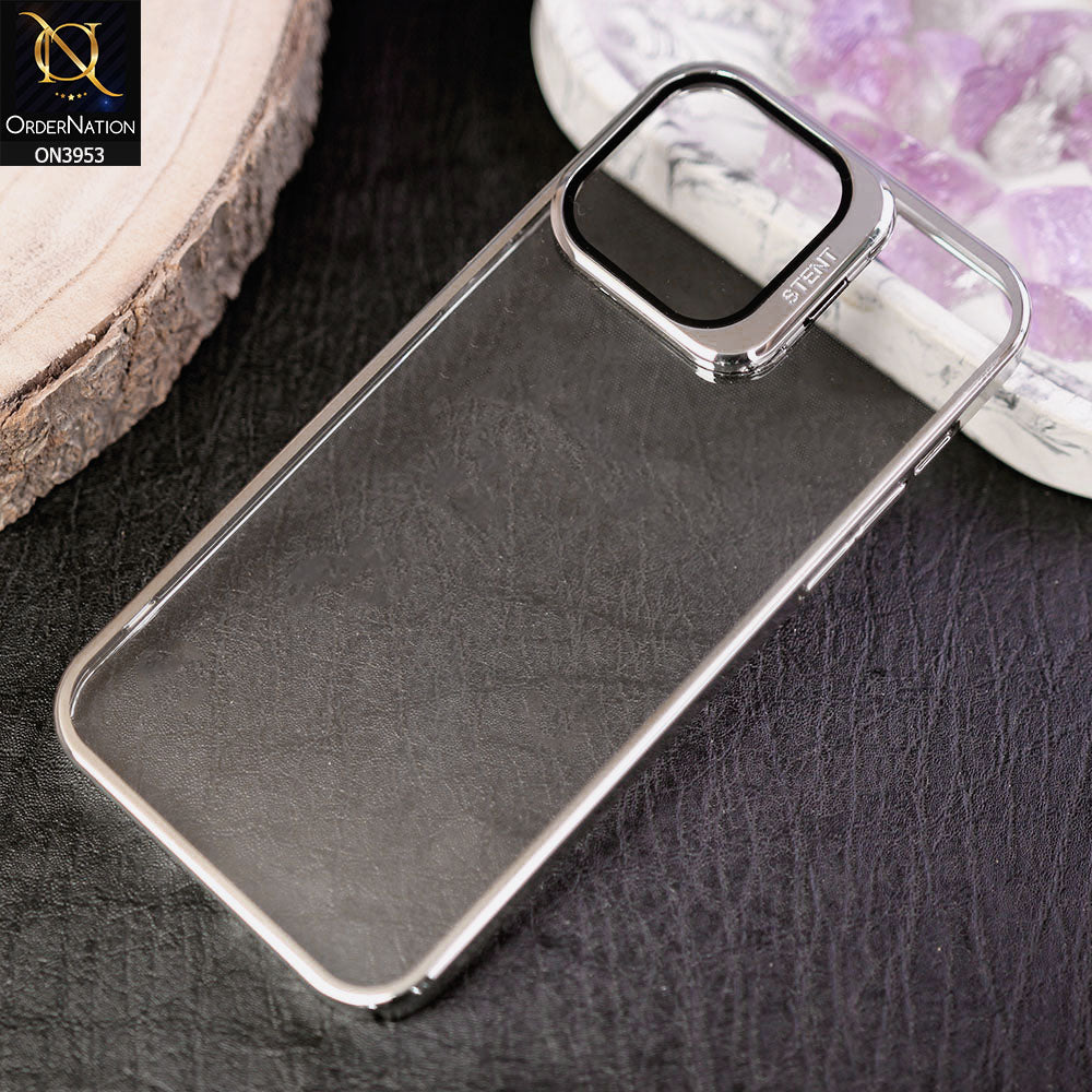 iPhone 14 Pro Max Cover - Silver - Eouro Slim Series No Signal Loss Hard Case With Camera Protection