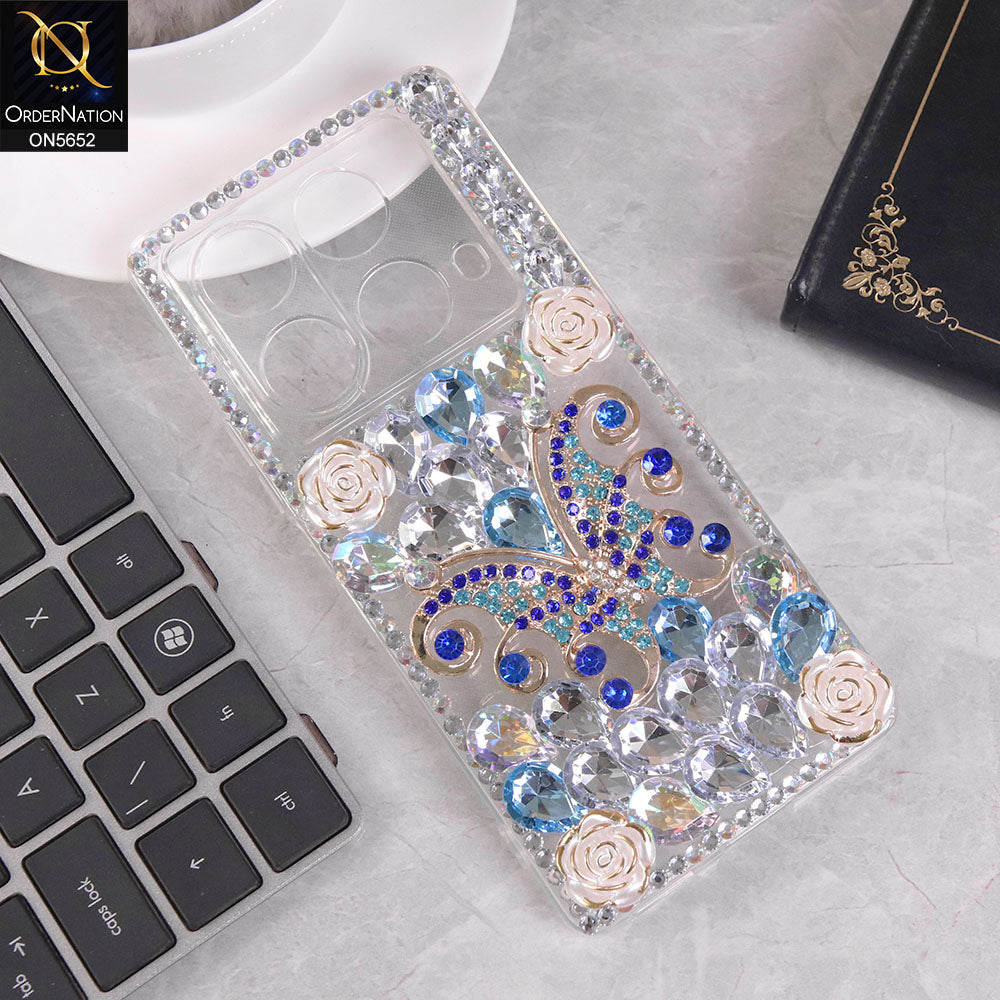 Infinix Note 40 Cover - Design2 -  New Luxurious 3D Bling RhineStone Case